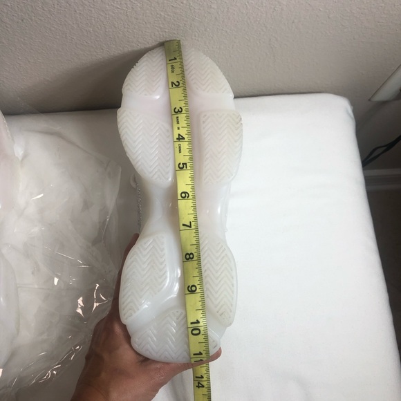 Madden NYC By Steve Madden White Athletic Rhinestone Bling Sneakers 6 (8.5) - Picture 15 of 16